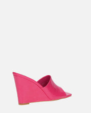 MARGHERITA - sandales compensées en glassy fuchsia crocodile
