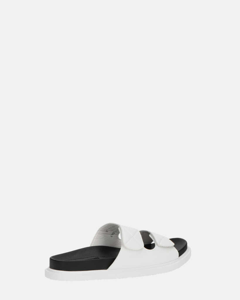 NUHA - sandali bianchi con chiusure in velcro