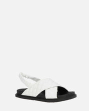 MICH - sandales blanches avec simili cuir rembourré