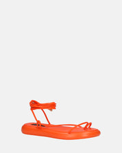 LACEY - sandali infradito bassi arancione con lacci
