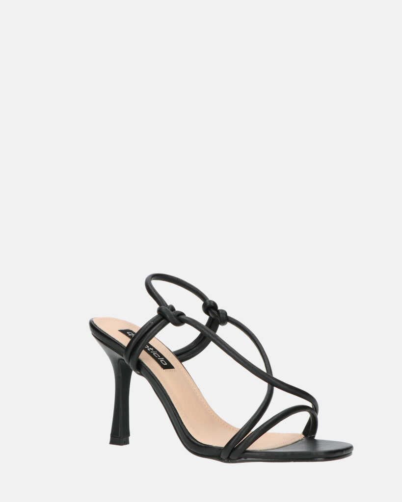 RAFA - sandales à talons en pu noir