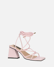 MELISA - sandali con lacci in ecopelle rosa