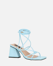 MELISA - sandali con lacci in ecopelle blu