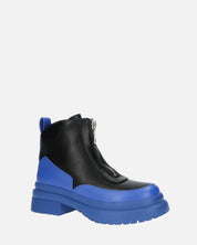 CHRISTIANE - chaussures bleues à glissière en PU