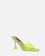 FIAMMA - sandalo con tacco in perspex giallo con suola in PU