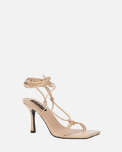 DOLLY - tacco a spillo beige con lacci