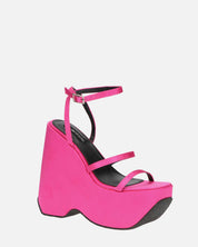 MARIMAR - sandali con zeppa in lycra fucsia