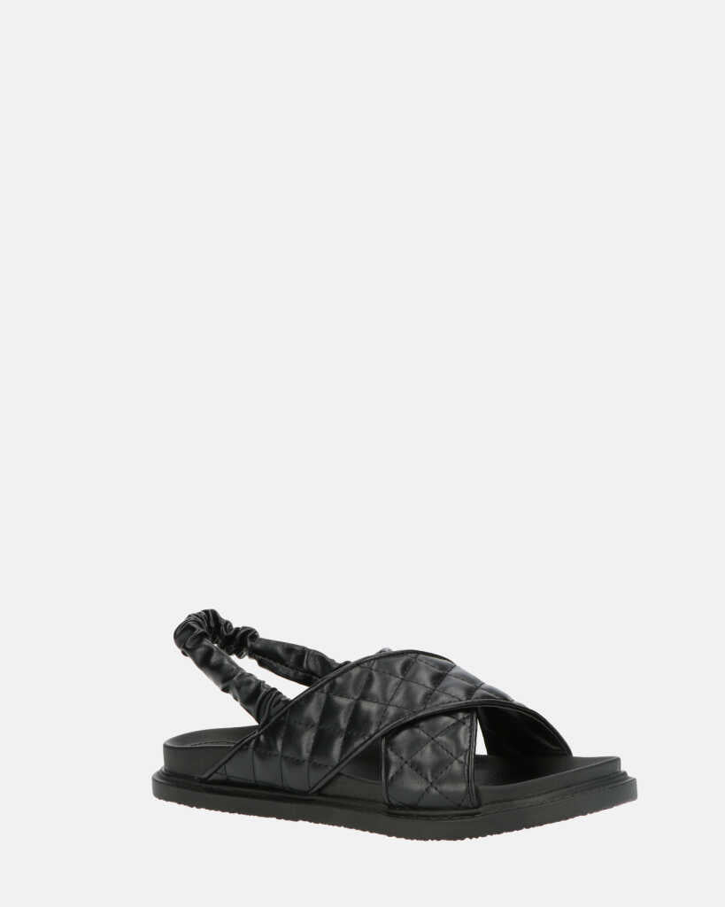 MICH - sandali neri con ecopelle padded