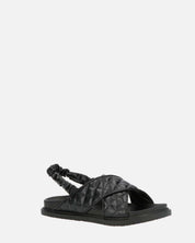 MICH - sandali neri con ecopelle padded