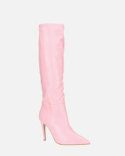 LOLY - stivale con tacco in pitonato rosa