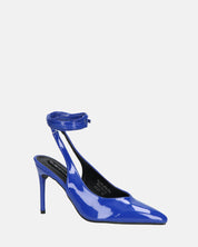 ADENIKE - décolleté con lacci in glassy blu