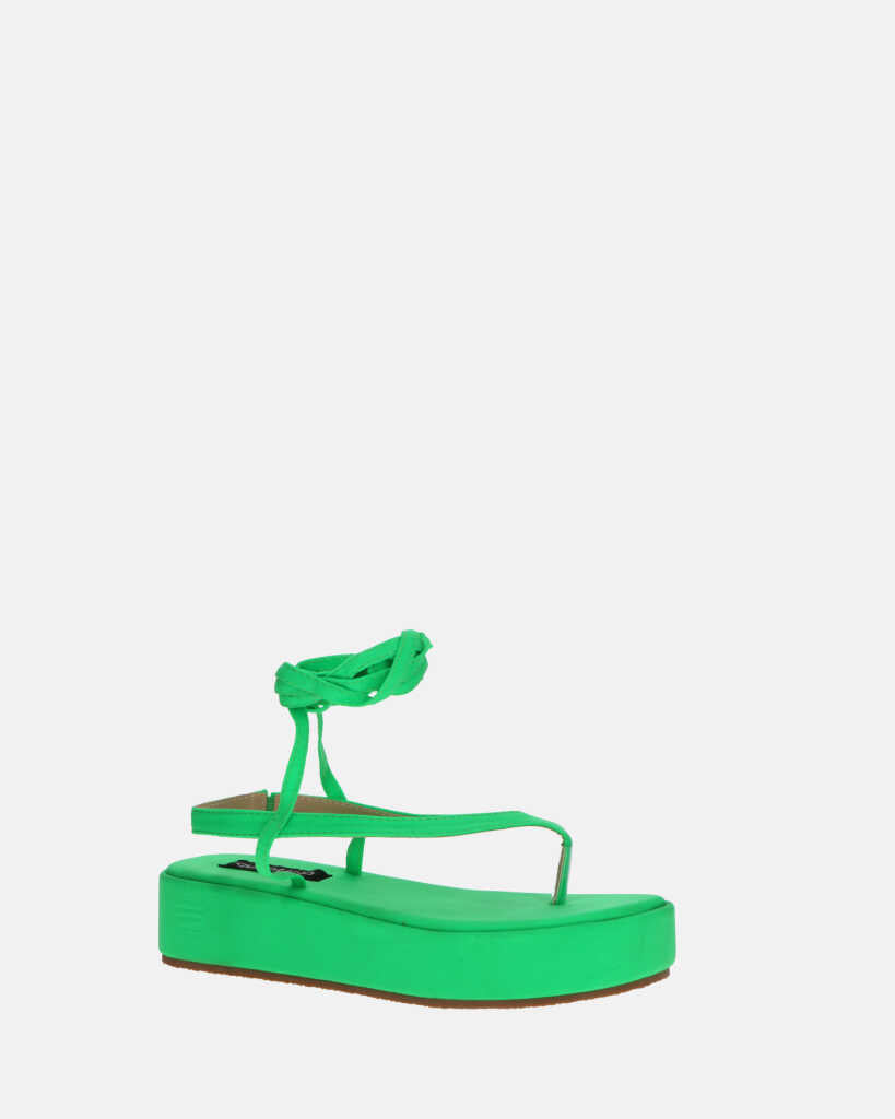 YULIYA - sandali platform verde