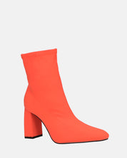 MARGOT - stivaletti in lycra arancione con tacco