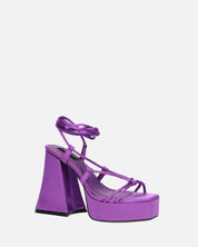 LORINA - sandali con tacco e platform in lycra viola
