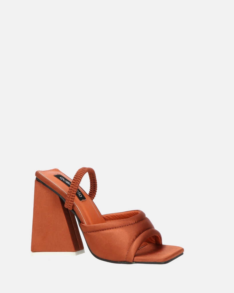 EMMI - sandali con tacco marroni con elastico