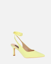IOLE - escarpins talons aiguille lycra jaune