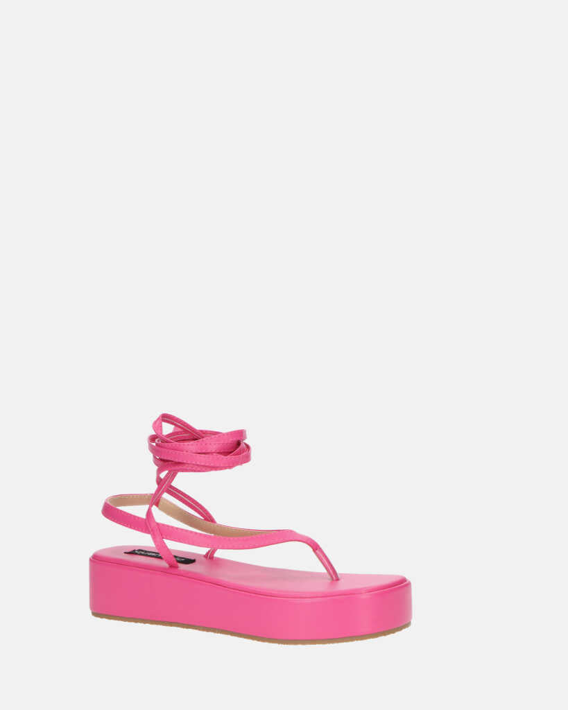 YULIYA - sandali platform fucsia