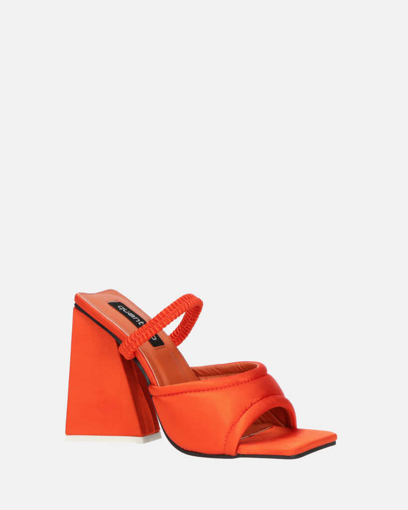 EMMI - sandali con tacco arancione con elastico