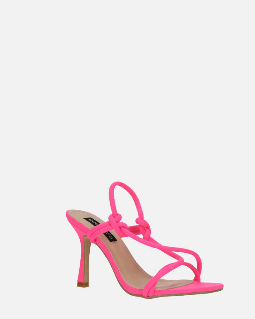 RAFA - sandali con tacco in lycra fuchsia