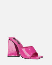 KAMELYA - scarpe con tacco squadrato in glassy viola