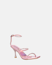 RAHA - sandali in glassy rosa con gemme