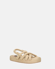 MARIYA - sandales en corde tressée beige