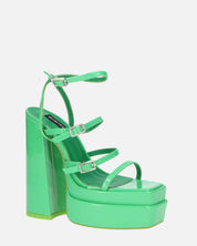 TEXA - sandali con cinturino e tacco alto in verde