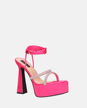 BIRGIT - sandali il satin fucsia con gemme