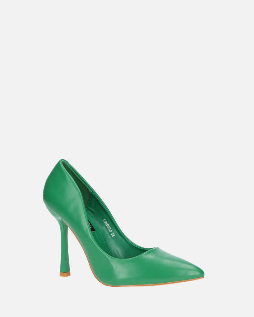 CONSUELO - decollete in PU verde