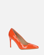PORSHA - decolette in glassy arancione con tacco a spillo