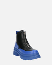 CHRISTIANE - chaussures bleues à glissière en PU