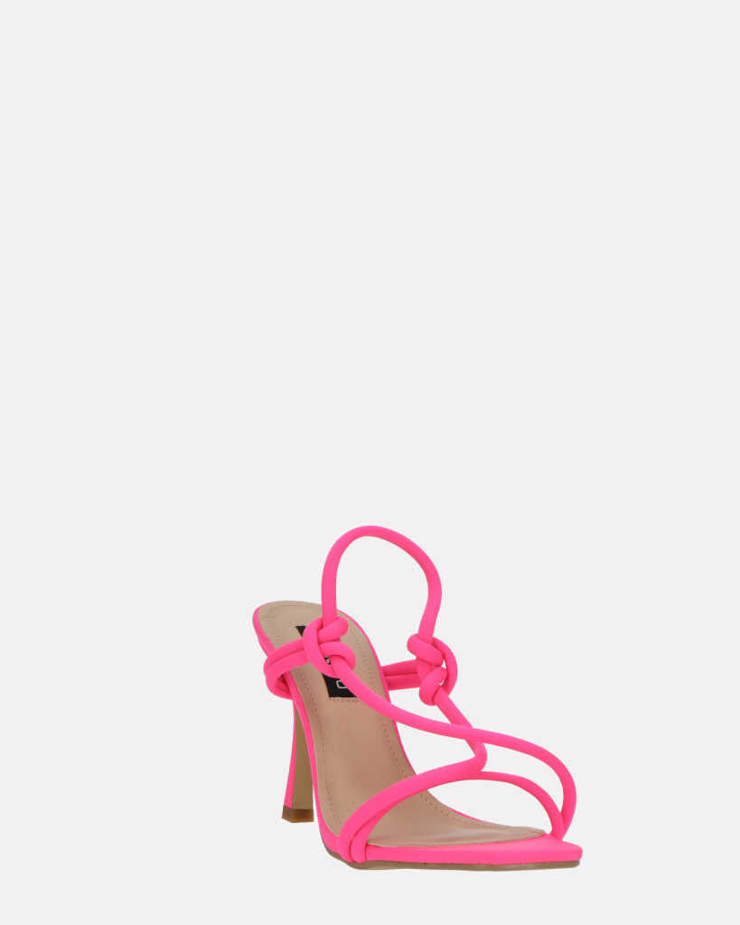 RAFA - sandali con tacco in lycra fuchsia