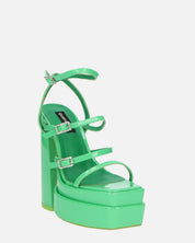 TEXA - sandali con cinturino e tacco alto in verde