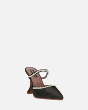 PERAL - scarpa con tacco in nero lycra con gemme