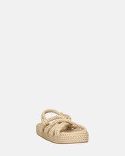 MARIYA - sandales en corde tressée beige