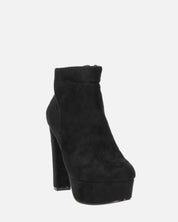 KYRA - stivaletto con tacco in camoscio nero
