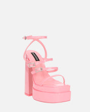 TEXA - sandali con cinturino e tacco alto in rosa