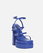 TEXA - sandali con cinturino e tacco alto in blu reale