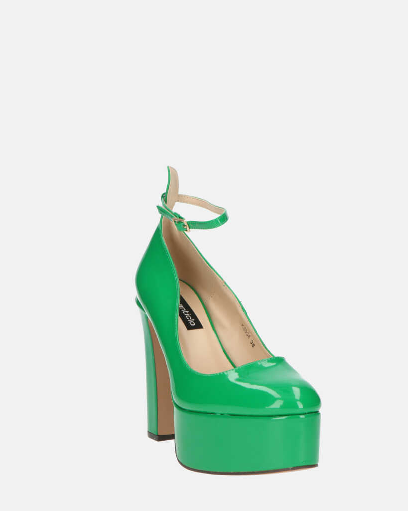 SOLEIL - chaussures à talons en vert glassy