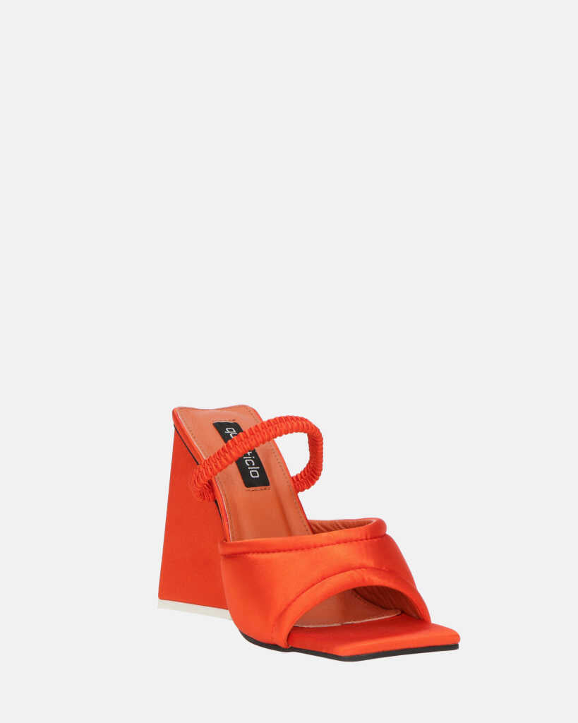 EMMI - sandali con tacco arancione con elastico