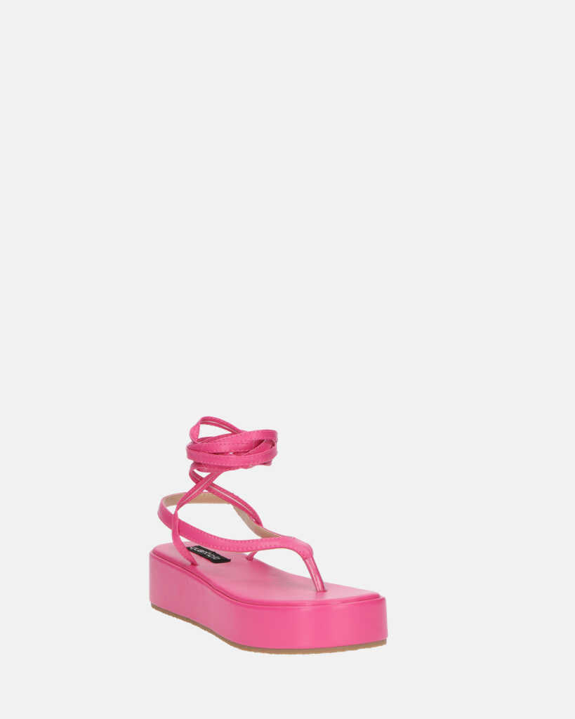 YULIYA - sandali platform fucsia