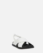 MICH - sandales blanches avec simili cuir rembourré