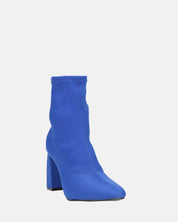 MARGOT - stivaletti in lycra blu con tacco