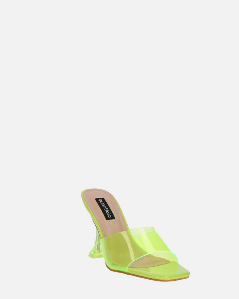 FIAMMA - sandalo con tacco in perspex giallo con suola in PU