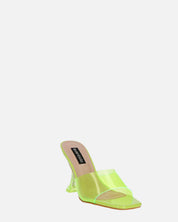 FIAMMA - sandalo con tacco in perspex giallo con suola in PU