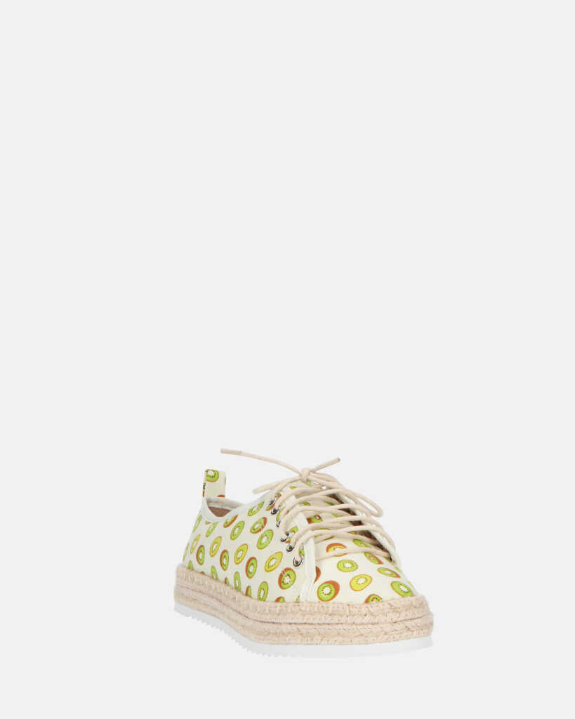 CHALICE - espadrillas con kiwi stampati