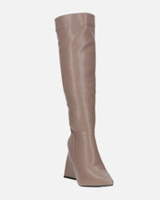 TRUDY - stivali alti con tacco alto in PU grigio