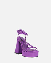 LORINA - sandali con tacco e platform in lycra viola