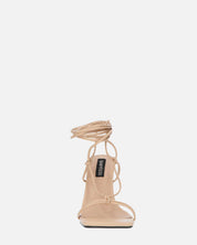 DOLLY - tacco a spillo beige con lacci
