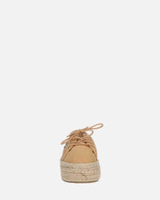 DESTINY - espadrilles à plateforme en dentelle beige